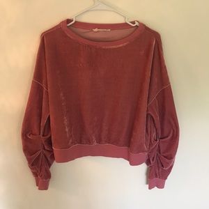 Molly green velvet pullover